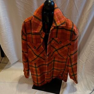 Wild Fable Plaid Jacket in orange, pink and Black